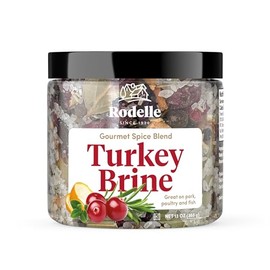 Rodelle Gourmet Turkey Brine, 13 Oz Jar, Good For One Turkey, Premium ingredients to Lock in Moisture | Turkey, Pork, Chicken, Fish