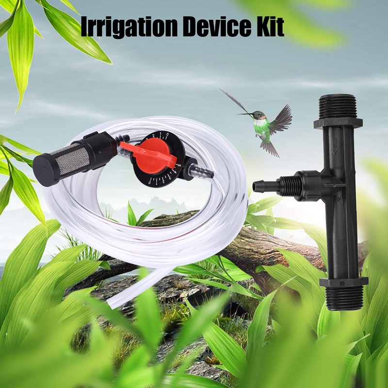 ciciglow Irrigation Device Kit,G3/4 Fertilizer Injector + Switch + Filter