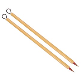 PATIKIL Chinese Calligraphy Brush, 2 Pcs Traditional Writing Watercolor Brush Ink Pen for Drawing, Painting, Writing, Art Supplies