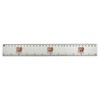 'Lion With Union Jack' 30cm (12 Inch) White Plastic Ruler