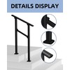 KYBOLT Outdoor Handrail, 1-2 Step Stair Handrail, Deck Staircase Handrails