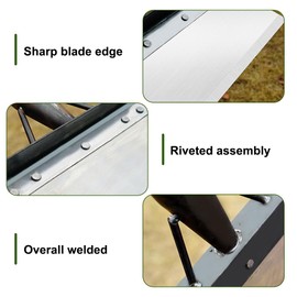 Multifunctional Garden Shovel, Stainless Steel Garden Cleaning Shovel, Ice Removal and Snow Shovels, Flat Weeding Tool for Gardening and Weeding Lawn Edges