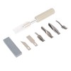 Craft Knife Set 6 Steel Blades Ergonomic Handle Hobby Knife