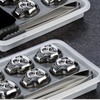 4 PCS Stainless Steel Skull Head Ice Cube with Silicone