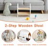 Nuvograin Wooden Step Stool for Toddlers,Cute Elephant Design,Stable for Daily