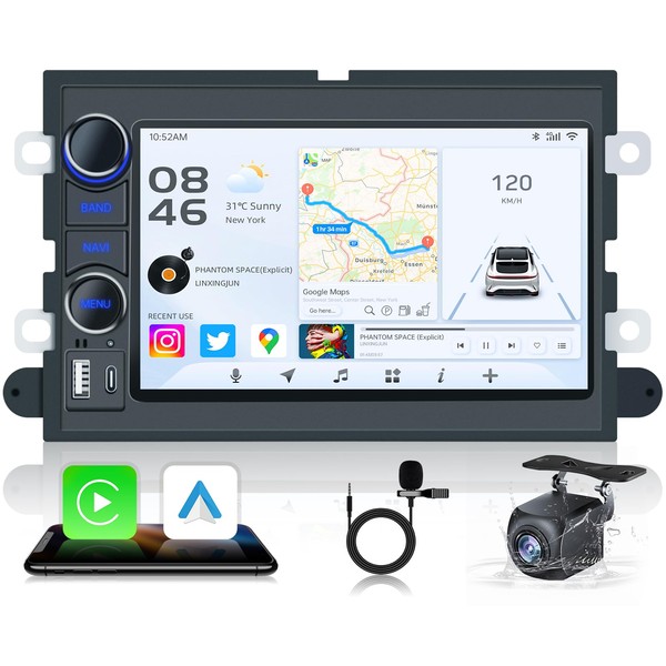 Car Radio Stereo for F150 2004 2005-2008: 1280x800 Android 13
