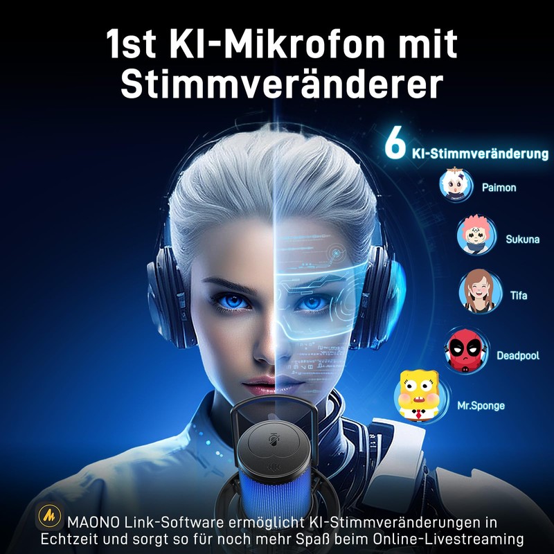 MAONO DM40 Gaming USB Microphone, Black