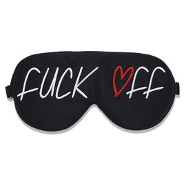 ALASKA BEAR Natural Silk Sleep Mask, Blindfold, Super Smooth Eye Mask with Classy Embroidery(Funny)