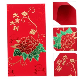 Operitacx 6pcs Lai See Red Envelope Bag Year Party Supplies Year Decoration Spring Festival Couplets Lunar Year Red Envelopes New Year Money Bag Red Packets Paper