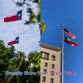 Texas Flag 3x5 Heavy Duty Outdoor - Embroidered Stars - Long Lasting Color Retention - Brass Grommets and 4 Stitch Hemming