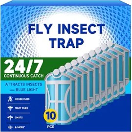Flying Insect Trap Refills, 10 Pack Compatible with M364, M364A and Max Indoor Plug-In Light Traps