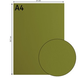 Florence Cardstock Smooth - Coloured Card Making Supplies A4 - Green - 10 Sheets - Coloured Paper for Scrapbooking, Card Making, Die Cutting and Paper Crafts - 216 GSM - Olive