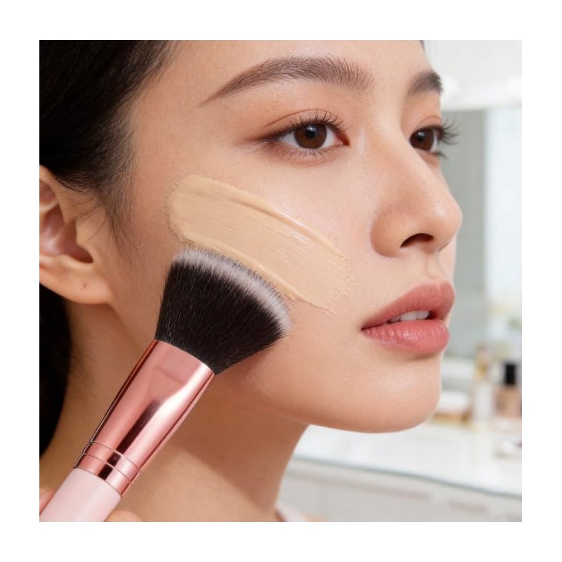 2Pcs Flat Top Foundation Brush Set- Multi Brush For Contour,