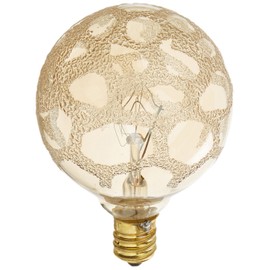 Bulbrite 144026 40G16-MAR-E12 Crystal Collection 40-Watt Incandescent G16 Globe - Marble Finish - Candelabra Base