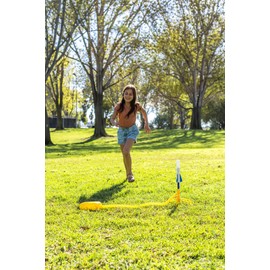 Stomp Rocket Stomp Rocket Jr Glow Rocket Launcher for Kids - 4 Glow-in-The-Dark Rockets - Outdoor Fun Toy Gift for Boys & Girls - STEM Soft Foam Blaster Set Soars Up to 100 Feet - Ages 3 & Up