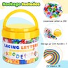 278 Pcs Lacing Letters Beads, Lowercase Alphabet Learning Toys, 10