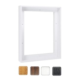 Canvas Floating Frame, Picture Wall Art Painting Frame for Finished Canvas Painting 1-1/4 Deep Picture Art Wall Decor. (White, 18x24)
