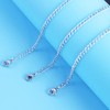 10Pcs Stainless Steel Necklace Extender Chain Links, Silver Necklace Extenders