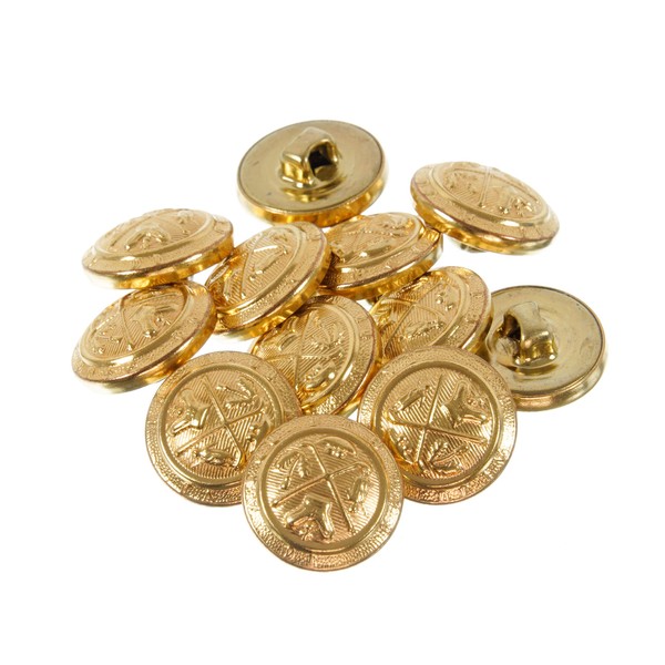 Mibo Buttons & Accessories 12pcs Metal Shank Buttons - 24L(15mm)