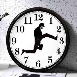 ICRPSTU ICRPSTU 1PCS Ministry of Silly Walks Clock Silent Mute Clock Glass Wall Round Clock Wall Clock