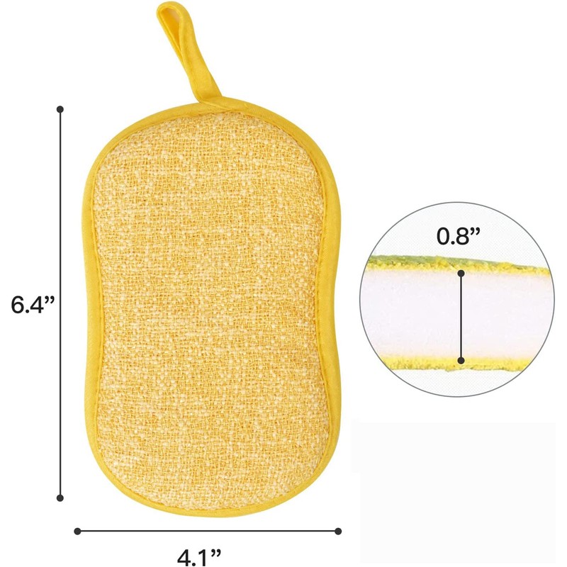 Multipurpose Kitchen Scrub Sponges, Heavy Duty Cleaning Non-Scratch Scrub Sponge,