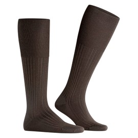 Falke Bristol Pure Men's Knee Socks, Brown, 41/42