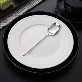 Pack of 5 Silver Coffee Spoons, Stainless Steel Tea Spoons, Yoghurt Spoons, Small Home Spoons for Tea, Milk, Coffee, Dessert, Drink, Milkshake