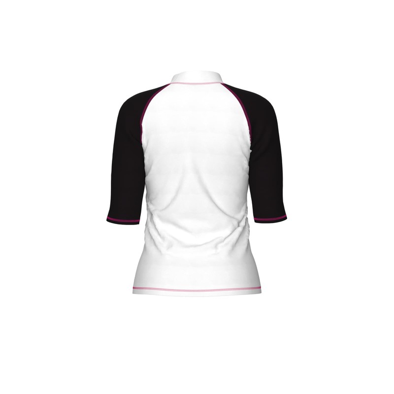 ARENA Women's Rash Vest S/S Graphic Rash Guard Shirt, white-black