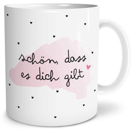 OWLBOOK® Geschenke für Frauen Schön das es dich gibt Geschenke beste Freundin Geschenk Tasse mit Spruch Geburtstagsgeschenk Geschenkideen Arbeitskollegin Kollegin zum Geburtstag