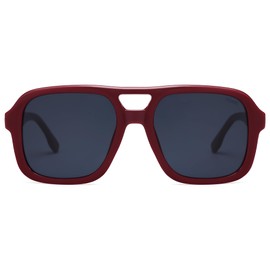 SOJOS Retro Aviator Sunglasses For Women Men Square Womens Square Sun Glasses SJ2355,Red Blue