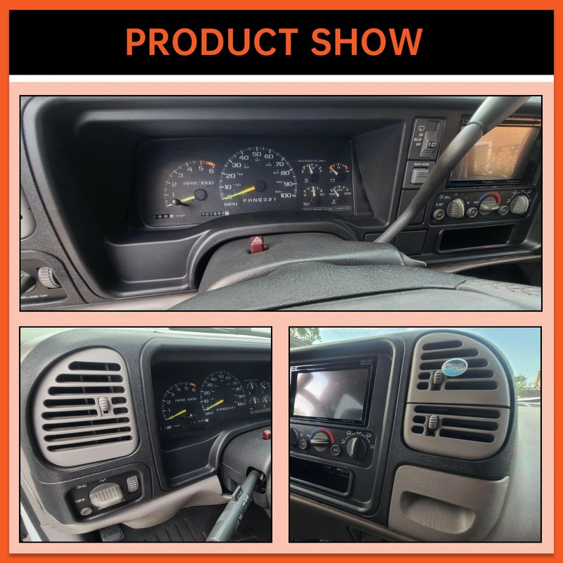 ECOTRIC Double Din Dash Panel Compatible with 1995-2002 GMC Truck