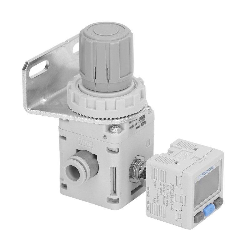 Air Pressure Regulator with Bracket Digital Pressure Gauge Pneumatic Vacuum