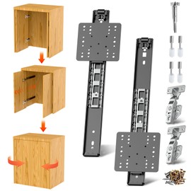 Lipshome Pocket Door Slides, Cabinet Pocket Door Slide,Pocket Door Hinge,Pivot Door Slide Hardware Inset,Cabinet Pocket Door Hardware Kit Fit for Inset Door,Cabinet Door (12 inches, Pieces, 2)