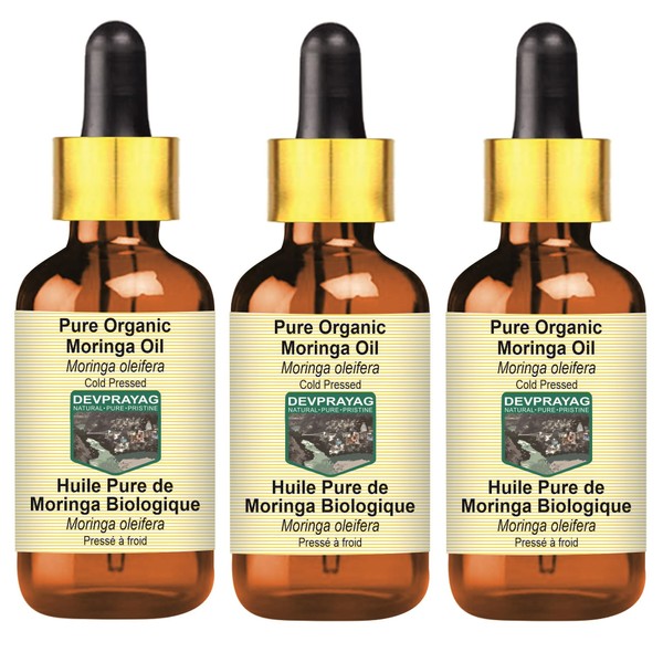 Devprayag Pure Moringa Oil (Moringa oleifera) with Glass Dropper Natural