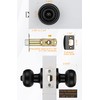 goldenwarm Black Interior Door Knobs, Matte Black Keyless Privacy Door