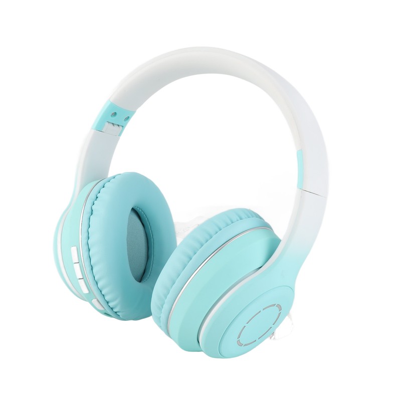 Bluetooth Headphone Heavy Bass Noise Cancelling Foldable Gradient Color Wireless
