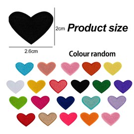LuckyMoon 53 Pcs Star & Heart Applique Patches for Clothing, Mixed Colour Embroidered Iron On Patches for Jeans Backpack Shoe Hat Bag, Decorative Sewing Custom Repair Patches for DIY Craft Projects