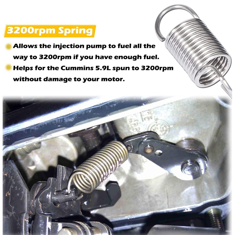 CASTNOO Pump Fuel Pin & 3200 RPM Governor Spring Kit