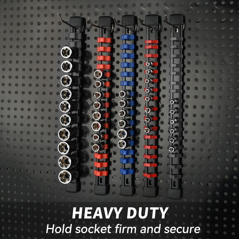 Reniteco Socket Organizer Drive ABS Tools - Black Socket Holder,