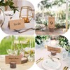 GeeRic Wood Place Card Holders, 20Pcs Table Number Holder with