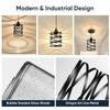 Glitnous Pendant Lights Kitchen Island 3 Pack, Black Hanging Kitchen