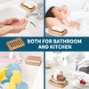 Kandid Teak Wood Soap Dish, Single Pack Waterproof Self Draining