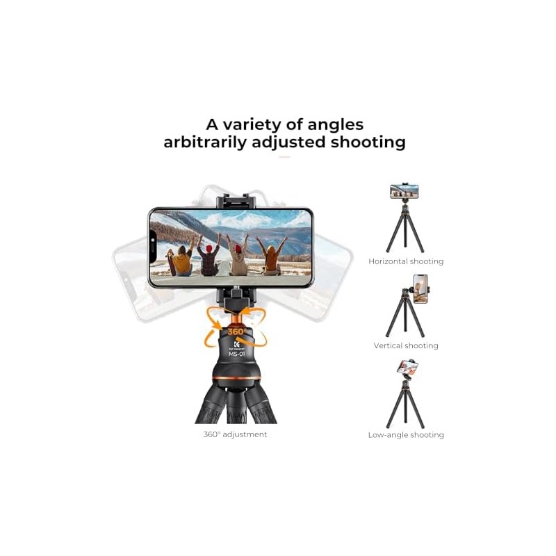 KF CONCEPT Trípode para teléfono móvil, MS01 Gorillapod con mando