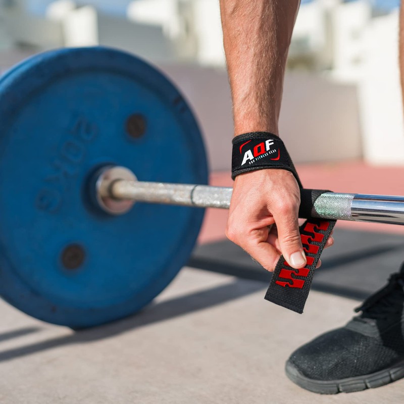 AQF Weight Lifting Straps Neoprene Padded Wrist Support, CrossFit Training