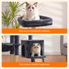 Heybly Cat Tree with Cat Self Groomer Brush, Cat Tower