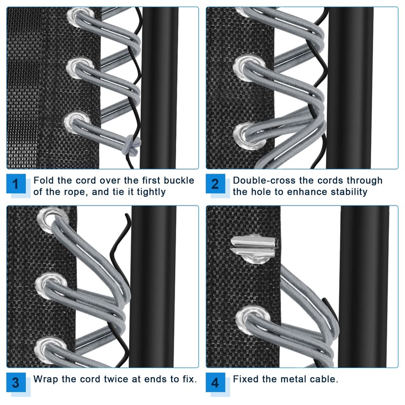 COITEK Universal Zero Gravity Chair Repair Cord Kit, 4 Pack