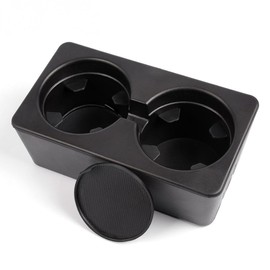 DOTCOM Floor Mounted Console Dual Cup Holder Insert Compatible with Silverado 2007-2013 /Sierra/ 2007-2014 Suburban/Yukon/Tahoe Center Console Beverage Drink Insert Replacement