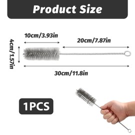 Stove Pipe Brush Diameter 40 mm Made of Steel Wire, 30 cm Chimney Sweep Brush, Chimney Brush, Universal Pipe Brush, Steel Brush Fireplace, Chimney Brush for Difficult Corners, Oven Brush & Soot