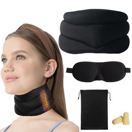 Tbczvx Vitavix, Adjustable Anti-Snoring Neck Brace, With Eye Masks Earplugs And Bags Neck Brace For Snoring Ergonomic Cervical Collar For Men & Women | Breathable Support For Better Sleep