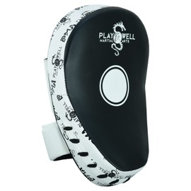 Playwell Premium Elite Ultra Light Logos Curved Leather Focus Pads Pair